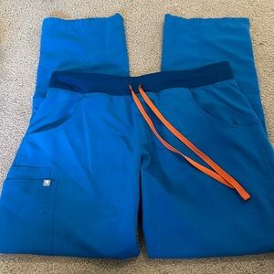 Figs blue Pants with orange Drawstring